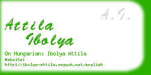 attila ibolya business card